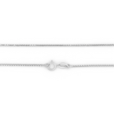 18K White Gold Box Chain - 18"
